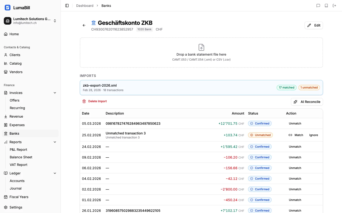 Bank Reconciliation Overview